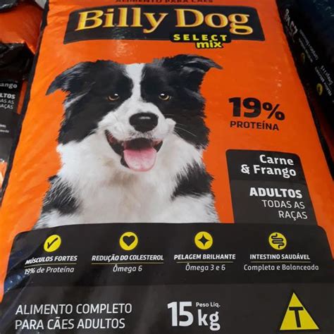 Ração Billy Dog Select Mix Carne E Frango Para Cães Adultos 15kg