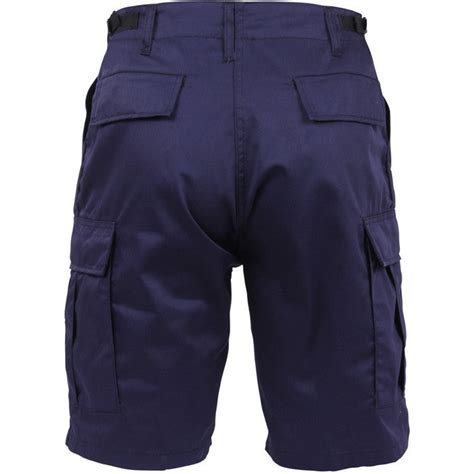 Navy Blue Military Cargo Bdu Shorts Polyester Cotton Twill Army