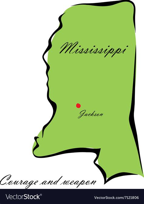 State Of Mississippi Royalty Free Vector Image