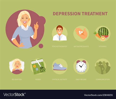 Depression Treatment Royalty Free Vector Image