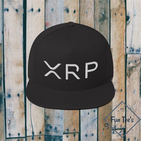 Xrp Cryptocurrency Hat Embroidered Flat Bill Snapback Cap For Etsy