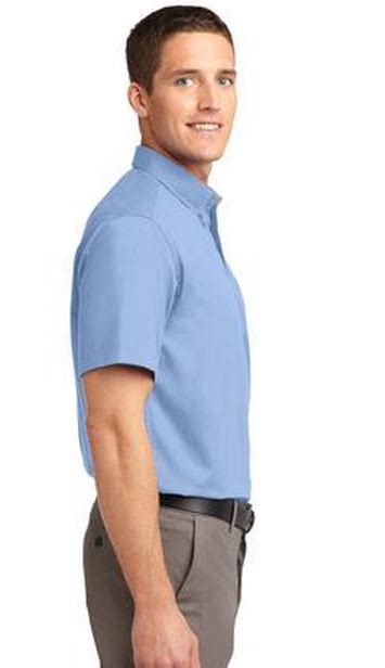 Easy Care Short Sleeve Button Down Shirt The Spirited Stitch