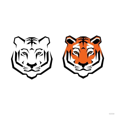 Simple Tiger Vector In Illustrator Svg  Eps Png Download
