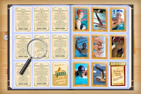 Custom Swimming Cards Vintage 11 Series Starr Cards