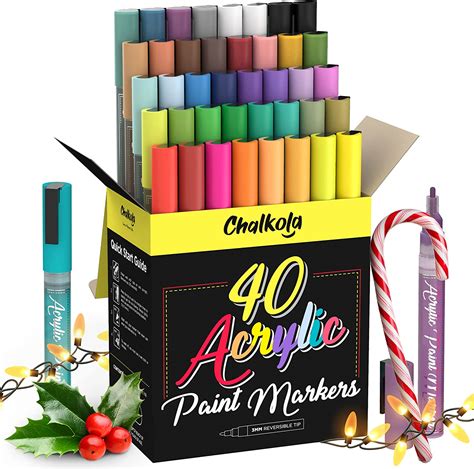 Chalkola Acrylic Paint Pens For Rock Painting Wood Painting Glass Painting Canvas Markers