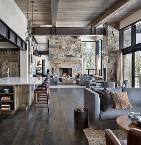 Mountain Home Interiors Elegant Living Room Modern Mountain Living