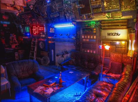 Cyberpunk Decor Sci Fi Dwelling Colorful City Lights Urban