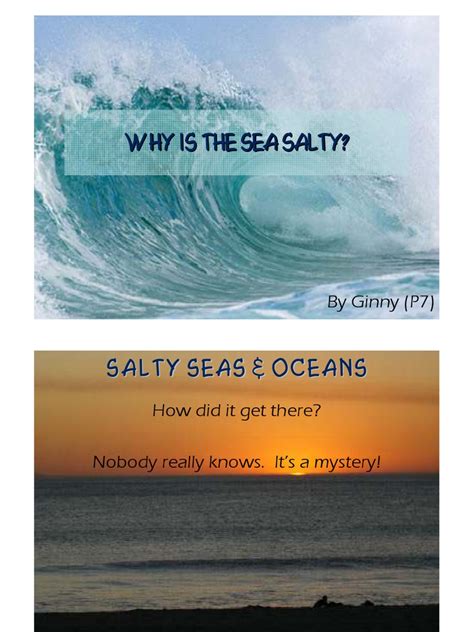 Why Is The Sea Salty Pdf Sea Water Cycle