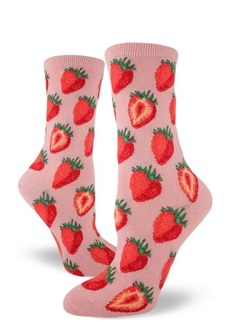 Strawberry Socks For Women Cute Socks With Sweet Strawberries Modsock Cute Socks Stylish