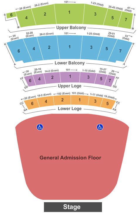 Warfield Theatre Seating Chart And Maps San Francisco