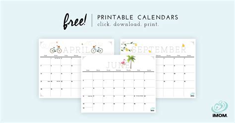 2020 And 2021 Cute Printable Calendars For Moms Imom