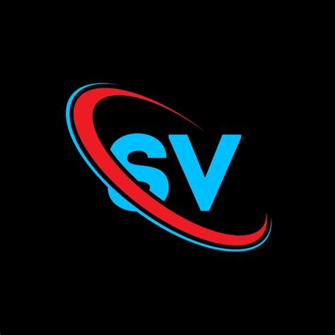 Premium Vector Sv Letter Logo Design Initial Letter Sv Linked Circle