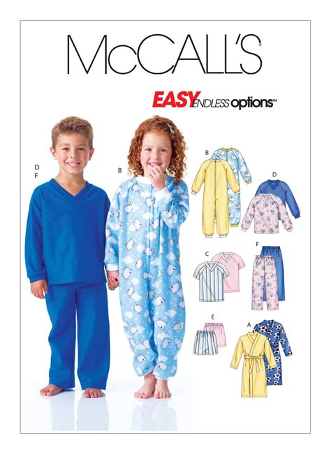 M6224 In 2021 Kids Pajamas Pattern Pants Sewing Pattern Childrens Robes