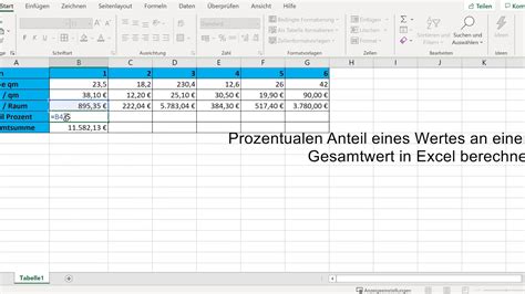 Microsoft Excel Prozentualen Anteil Am Gesamtwert Berechnen So Geht