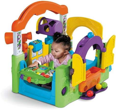 Both a rattle and a little music box, it's a great way to stimulate baby's senses babies can use it while lying on a blanket or from an infant seat where they can watch the cute frog hop as he's pushed along the bar. New Activity Toy Baby Toddler Learning Play Infant Kids ...