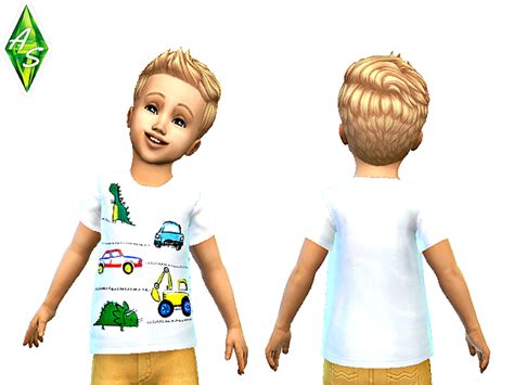 Sims 4 Ccs The Best Next White Cute T Shirt For Toddlers By Atomic Sims