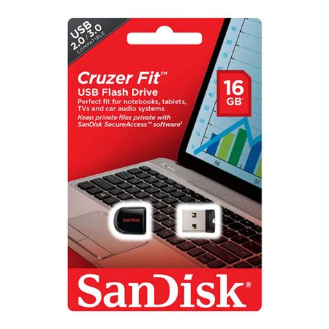 Sandisk Cruzer Fit 16 Gb Usb 20 Flash Drive