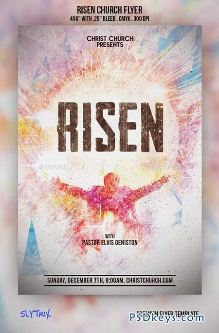 risen church flyer    photoshop