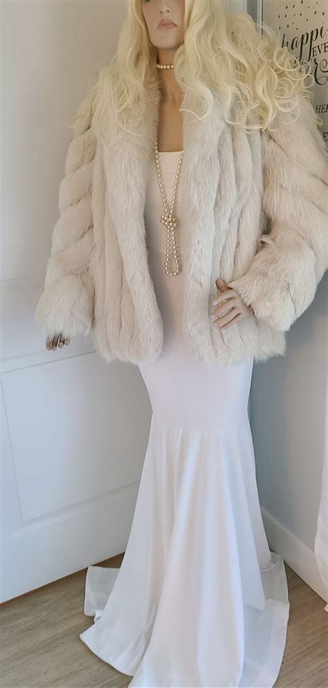 Luxury Vintage Fox Fur Coat Vintage Couture Real Fox Fur Jacket