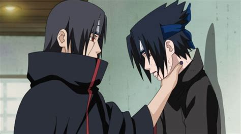Naruto Itachi Holding Sasuke By The Neck Itachi Uchiha Sasuke E