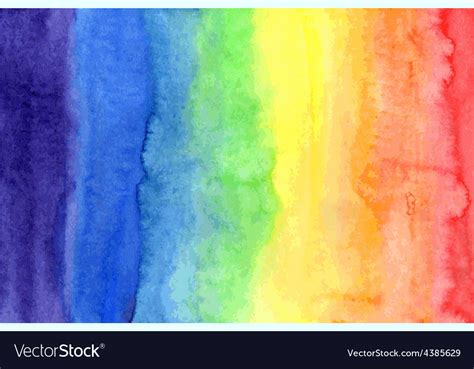 Abstract Watercolor Rainbow Colors Background Vector Image