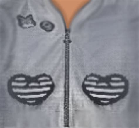 Free Roblox T Shirt Heart Grey Jacket ⛓ Roblox T Shirt Roblox Shirt
