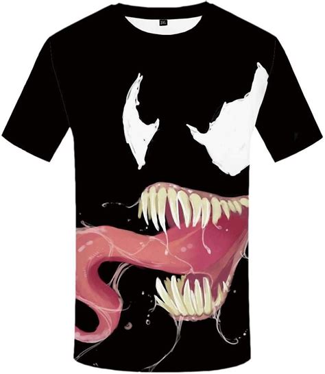 Zzfklj Camiseta 3d Venom Fashion T Shirt Hombres Anime Ropa Camisa