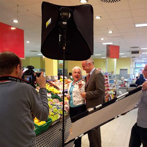 Making Of Supermarkt Stockfoto Shooting Aus Der Sicht Eines