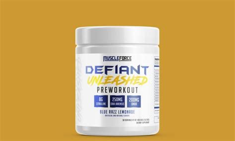 Defiant Unleashed Pre Workout Review Benefits And Ingredients