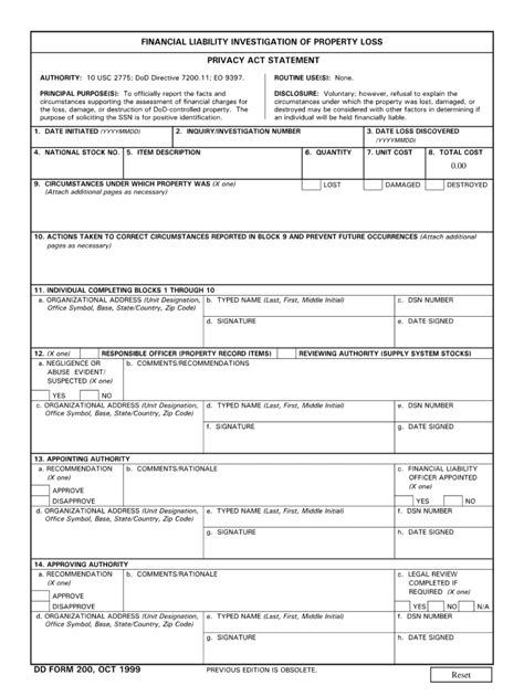 Dd 200 1999 2022 Fill And Sign Printable Template Online Us Legal Forms