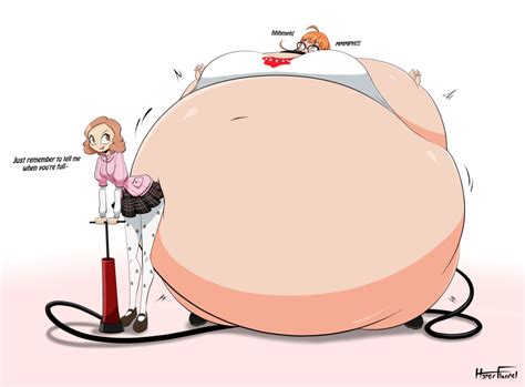 Rule 34 2girls About To Burst About To Explode About To Pop Air Inflation Atlus Belly