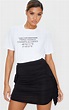 Black Ruffle Side Ruched Mini Skirt | Bottoms | PrettyLittleThing