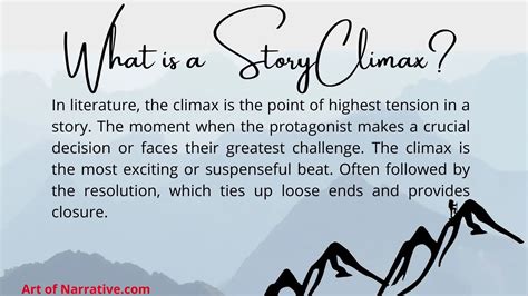 What Is A Story Climax And How To Write One The Art Of Narrative