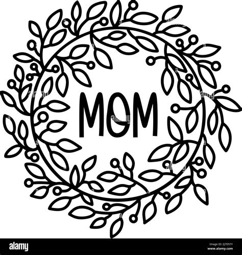 Floral Mom Quote Design With Flowers Mother Day Postcard Design T For Mama Floral Wreath