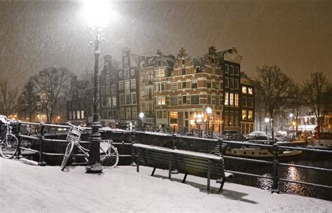 Wallpaper Amsterdam Papiermolensluis Brouwersgracht Snow Covered