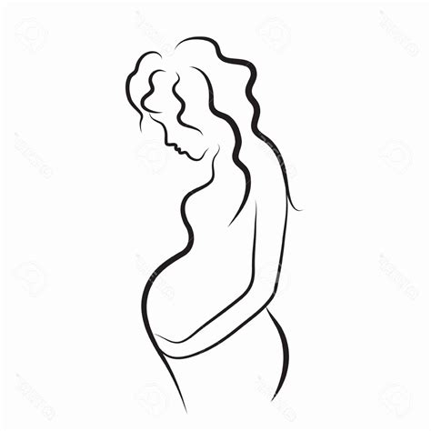 Silhouette Pregnant Woman At Getdrawings Free Download