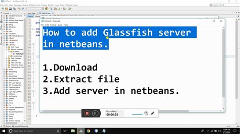 How To Download And Add Glassfish Server In Netbeans Ide Youtube