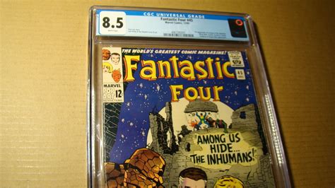 Fantastic Four 45 Cgc 85 White Pages 1st Appearance Inhumans Lockjaw