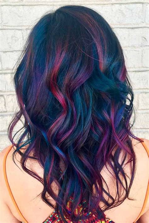 Rainbow Hair Ideas For Brunette Girls No Bleach Required Oil