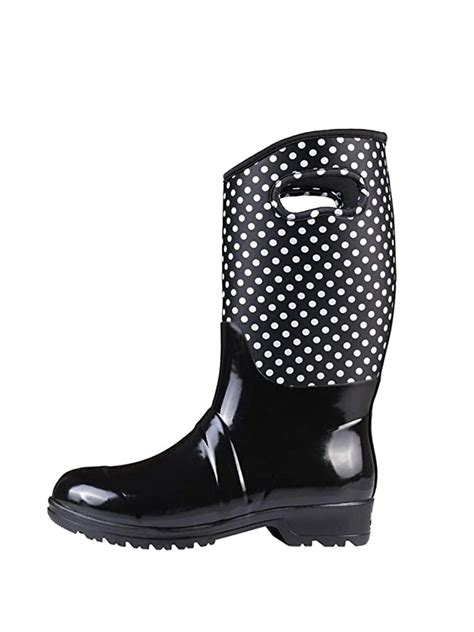 Tanleewa Slip Resistant Women Rain Boots Fashion Neoprene Waterproof