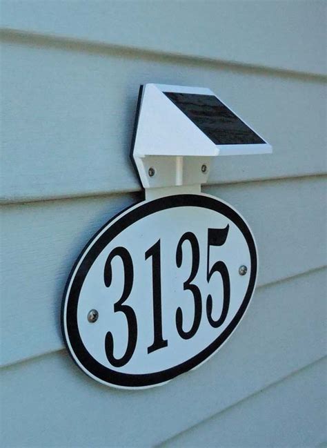 Solar Light House Number Sign