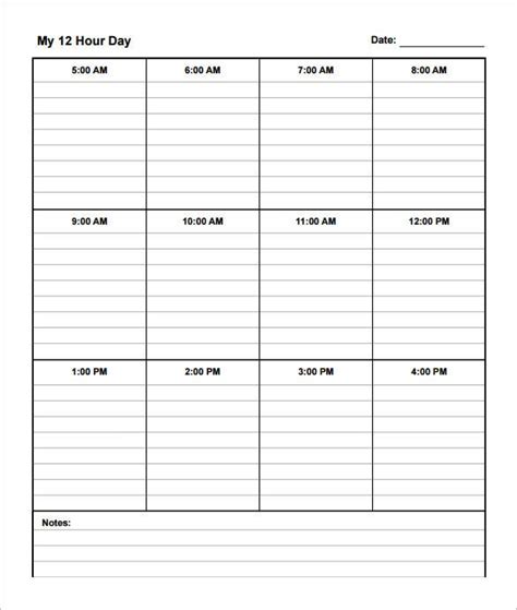 11 Hour Shift Schedule Template 11 Free Word Excel Pdf Format Download