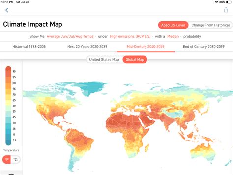 Climate Labs Projections Of The World Future Temperature Maps Energy