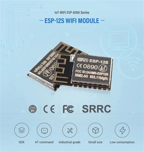 Ai Thinker Esp 12s Esp8266 Wifi Module Esp8266 Serial Iot Wifi Wireless