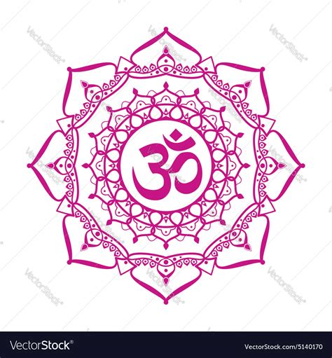 Om Aum Sign Royalty Free Vector Image Vectorstock