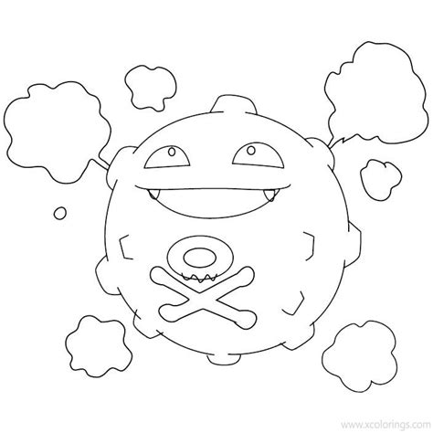 Weezing Pokemon Coloring Page