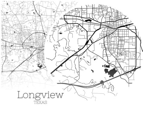 Longview Map Instant Download Longview Texas City Map Etsy