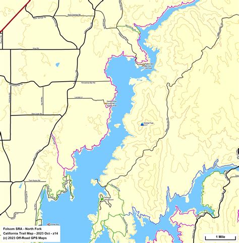 Folsom Lake Sra California Trail Map