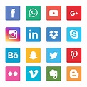 Social Media Icons Set - Download Free Vectors, Clipart Graphics ...