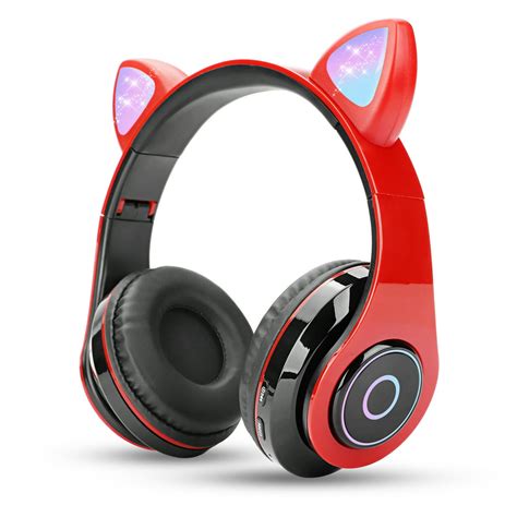 Bluetooth 50 Cat Ear Headphones Foldable Kids Headphones On Ear